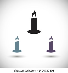 candle vector icon 10 eps , Lorem ipsum Flat design