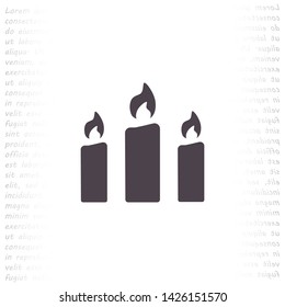 candle vector icon 10 eps , Lorem ipsum Flat design