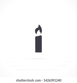 candle vector icon 10 eps , Lorem ipsum Flat design