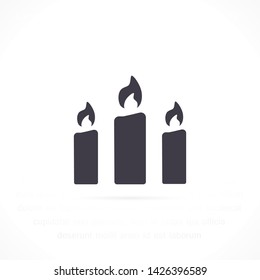 candle vector icon 10 eps , Lorem ipsum Flat design
