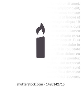 candle vector icon 10 eps , Lorem ipsum Flat design