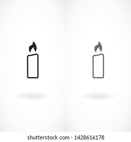 candle vector icon 10 eps , Lorem ipsum Flat design