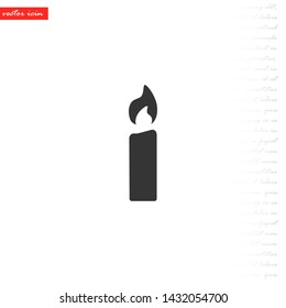 candle vector icon 10 eps , Lorem ipsum Flat design