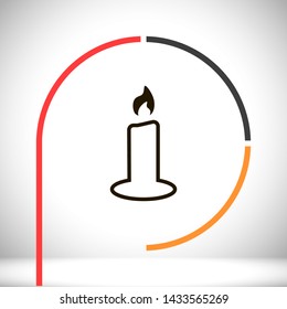 candle vector icon 10 eps , Lorem ipsum Flat design