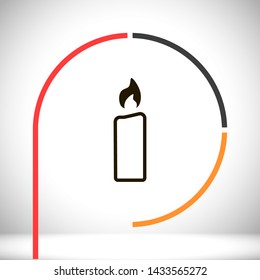 candle vector icon 10 eps , Lorem ipsum Flat design