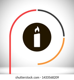 candle vector icon 10 eps , Lorem ipsum Flat design