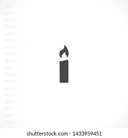 candle vector icon 10 eps , Lorem ipsum Flat design