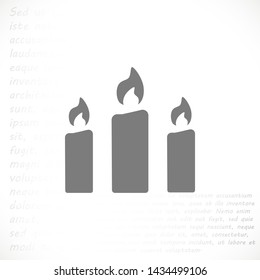 candle vector icon 10 eps , Lorem ipsum Flat design