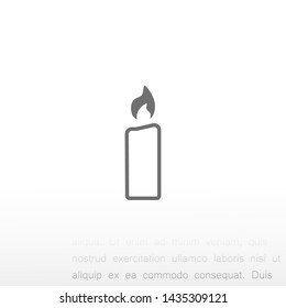 candle vector icon 10 eps , Lorem ipsum Flat design