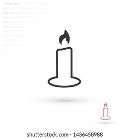 candle vector icon 10 eps , Lorem ipsum Flat design