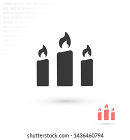 candle vector icon 10 eps , Lorem ipsum Flat design