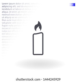 candle vector icon 10 eps , Lorem ipsum Flat design