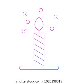 Candle vector icon