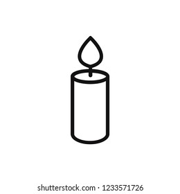 Candle vector icon