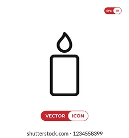 Candle vector icon