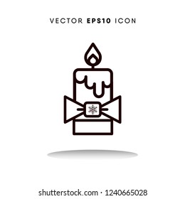 Candle vector icon