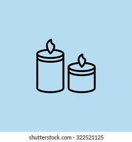 Candle vector icon.