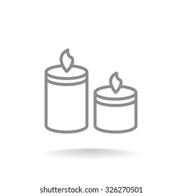 Candle vector icon.