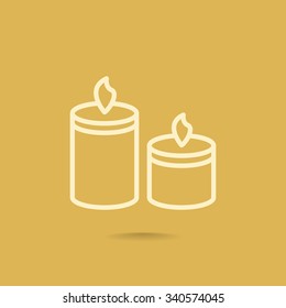 Candle vector icon.