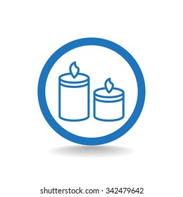 Candle vector icon.