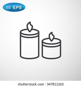 Candle vector icon.