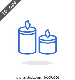 Candle vector icon.