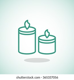 Candle vector icon.