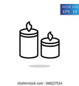 Candle vector icon.