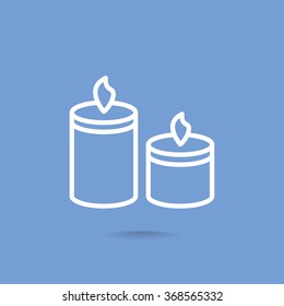 Candle vector icon.