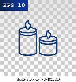 Candle vector icon.