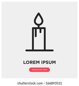 Candle vector icon