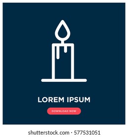 Candle vector icon