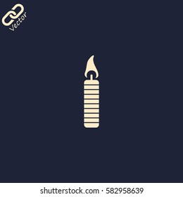 Candle vector icon