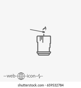 candle vector icon