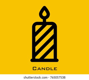 Candle vector icon