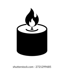 Icono de Vector de vela. Icono de vela ardiente. Icono de Vector de vela. Velas flameando iconos planos.