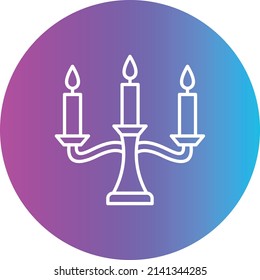 Candle vector icon. Can be used for printing, mobile and web applications.