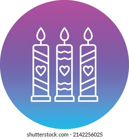 Candle vector icon. Can be used for printing, mobile and web applications.