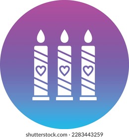 Candle vector icon. Can be used for printing, mobile and web applications.