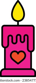 Candle vector icon. Can be used for printing, mobile and web applications.