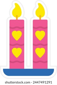 Candle vector icon. Can be used for printing, mobile and web applications.