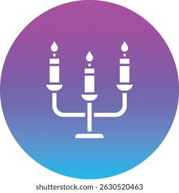 Kerzen-Vektorsymbol. Kann für Druck-, Mobil- und Web-Anwendungen verwendet werden.