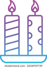 Icono de Vector de vela. Se puede utilizar para aplicaciones de impresión, móviles y de Web.
