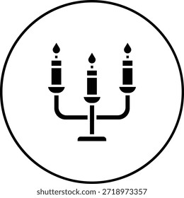 Candle vector icon. Can be used for printing, mobile and web applications.