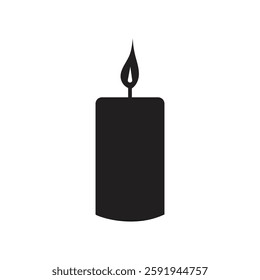 Candle vector icon. Candles flaming flat icons. illustration design