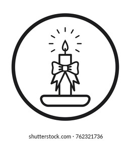 candle vector icon, christmas candle icon 