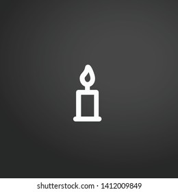 Candle vector icon. Candle concept stroke symbol design. Thin graphic elements vector illustration, outline pattern for your web site design, logo, UI. EPS 10.
