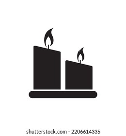 Candle Vector icon design illustration Template
