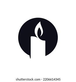 Candle Vector icon design illustration Template