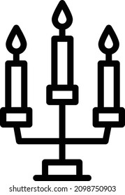 Ilustración de diseño de iconos de vectores de velas